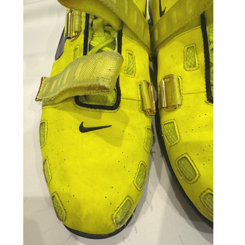 Nike Romaleos 2 Weightlifting Shoes Mens Volt Yellow Black Good Condition - Picture 7 of 10